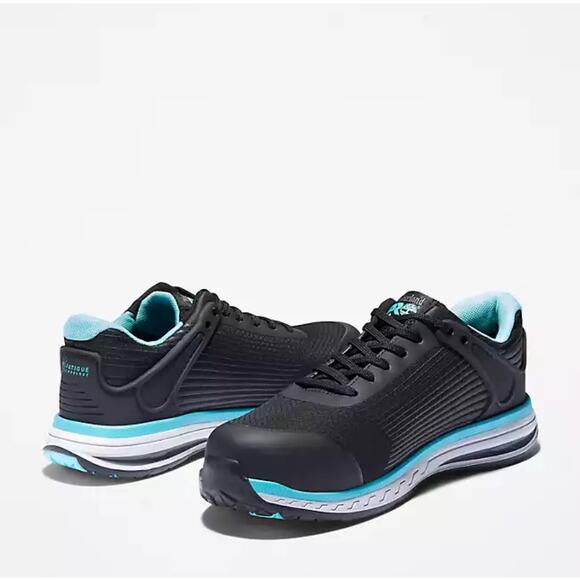 Timberland PRO Size 6.5 Black/Blue Drivetrain Work Sneaker Composite Toe P1-47 - Picture 1 of 10